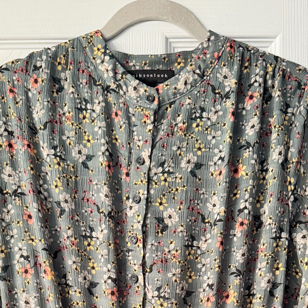 Gibson Look Sage Green Floral Mini
